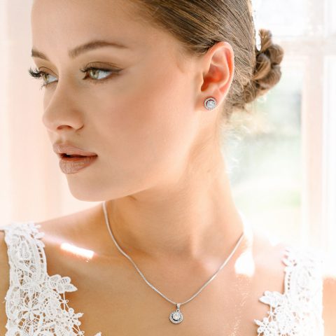 Set Bijuterii Mireasă Gocce di Magia Silver JSS