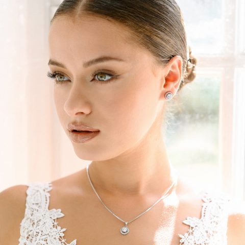 Set Bijuterii Mireasă Gocce di Magia Silver JSS