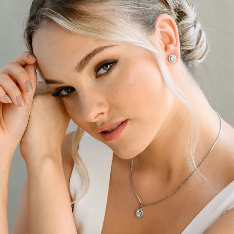 Set Bijuterii Mireasă Gocce di Magia Silver JSS