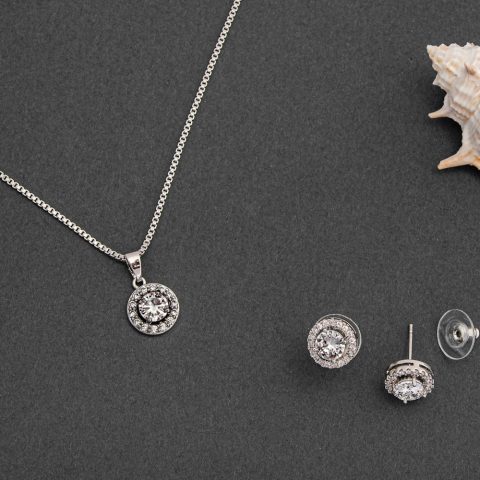 Set Bijuterii Mireasă Gocce di Magia Silver JSS