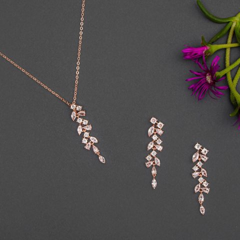 Set Bijuterii Mireasă Luce di Luna Rose Gold NSRG