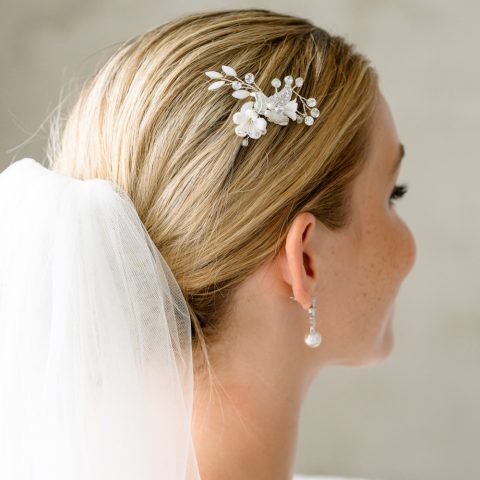 Accesoriu Păr Mireasă White Velvet HP Accesoriu Păr Mireasă White Velvet HP