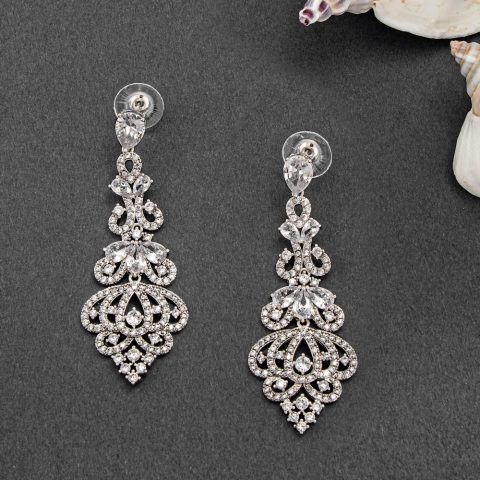 Cercei Mireasă Aurora Brillante ERS