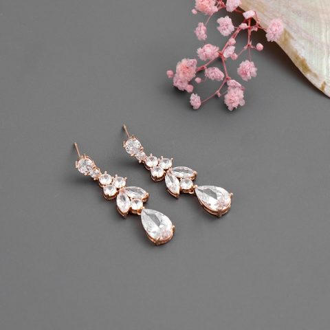 Cercei Mireasă Favole della Notte Rose Gold ERRG