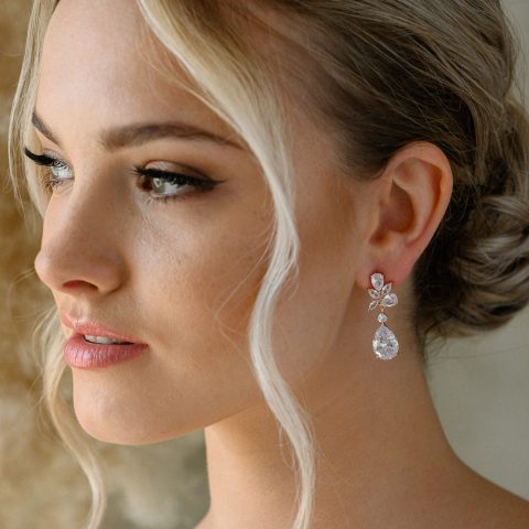 Cercei Mireasă Luna Splendente Rose Gold ERRG