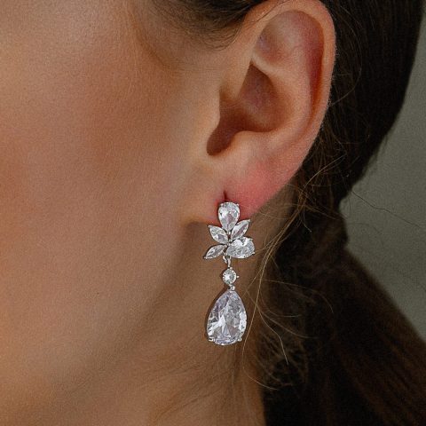 Cercei Mireasă Luna Splendente Silver ERS