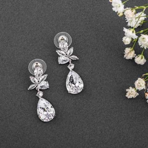 Cercei Mireasă Luna Splendente Silver ERS