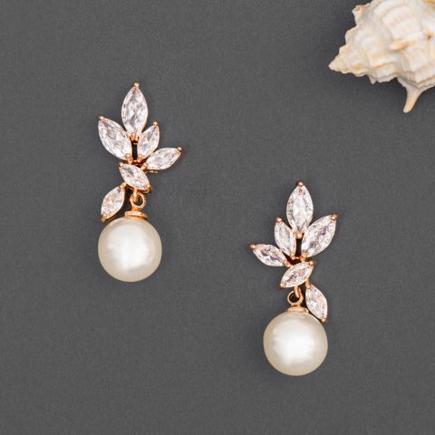 Cercei Mireasă Perla Nascosta Rose Gold ERRG