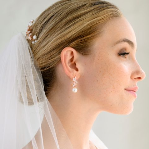 Cercei Mireasă Perla Nascosta Rose Gold ERRG