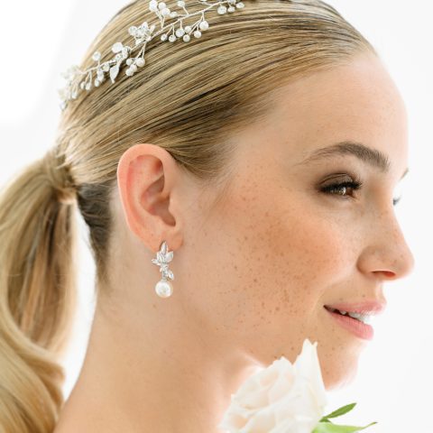 Cercei Mireasă Perla Nascosta Silver ERS