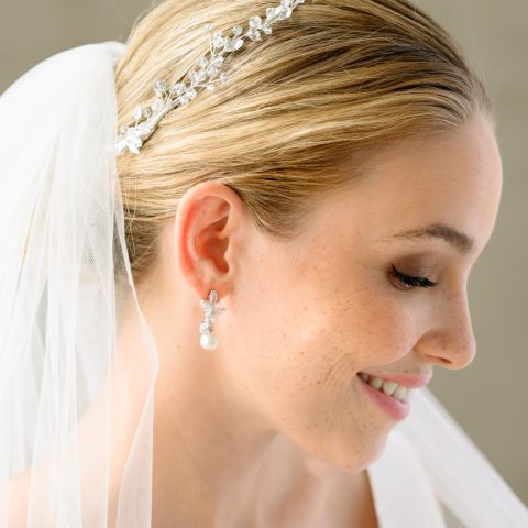 Cercei Mireasă Perla Nascosta Silver ERS