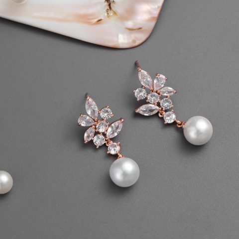 Cercei Mireasă Rosa Bianca ERRG