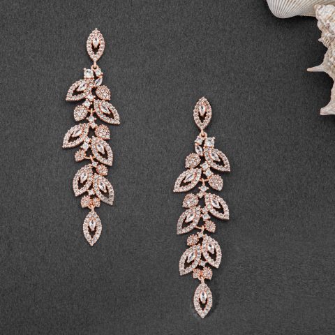 Cercei Mireasă Sinfonia di Cristalli Rose Gold ERRG