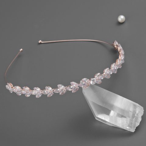 Coroniță Păr Mireasă Fiore Delicato Rose Gold TRRG