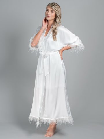 HALAT LUNG DE MIREASA CU PENE ODETTE ()