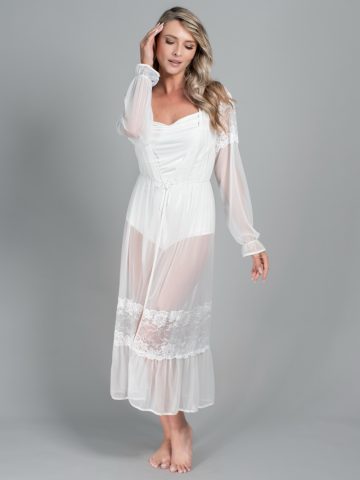 HALAT MIREASA TULLE SI DANTELA ELISE ()