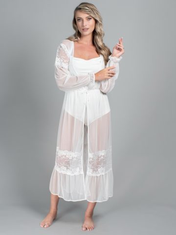 HALAT MIREASA TULLE SI DANTELA ELISE ()