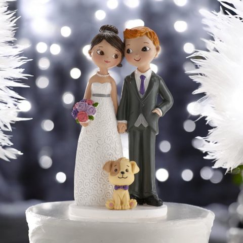 Figurină Tort Nuntă "Team Forever"