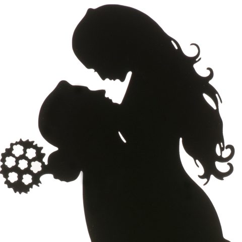 PAREJA BODA METAL CON GATO CM