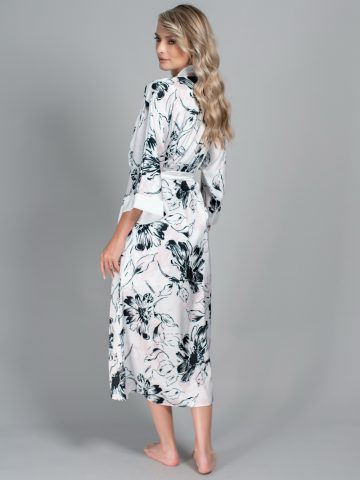 HALAT FLORAL CAMILLA ALB ()