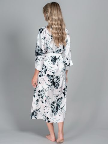 HALAT FLORAL CAMILLA ALB ()