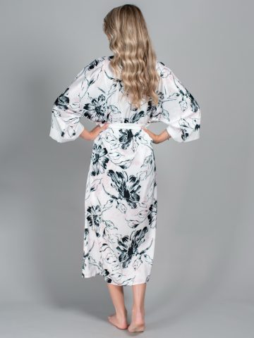 HALAT FLORAL CAMILLA ALB ()