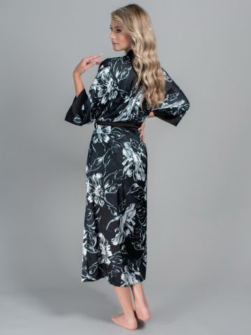 HALAT FLORAL CAMILLA NEGRU ()