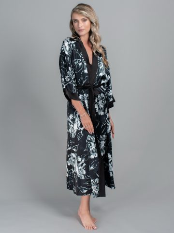 HALAT FLORAL CAMILLA NEGRU ()